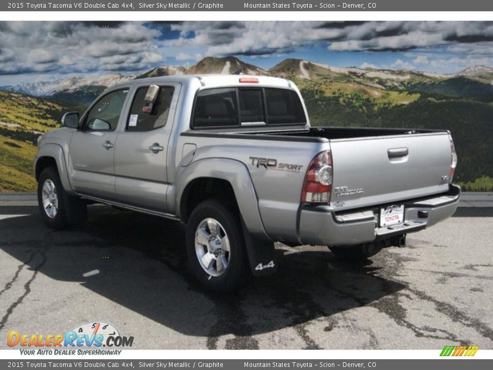 2015 Toyota Tacoma V6 Double Cab 4x4 Silver Sky Metallic / Graphite Photo #3