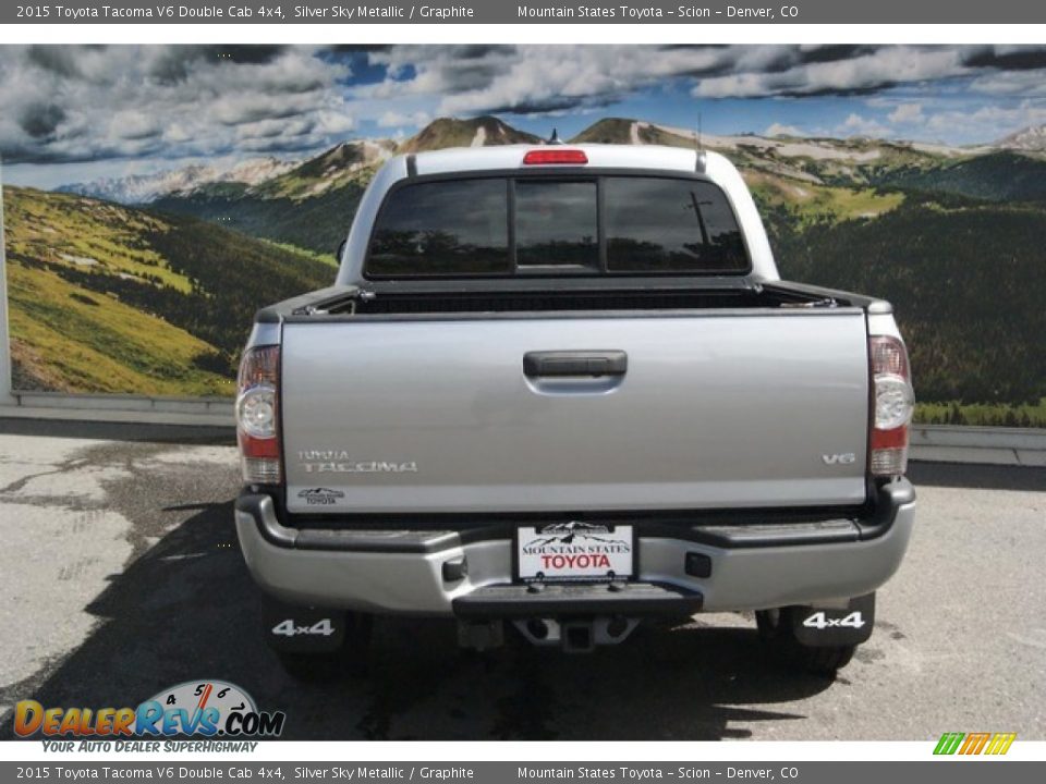 2015 Toyota Tacoma V6 Double Cab 4x4 Silver Sky Metallic / Graphite Photo #4