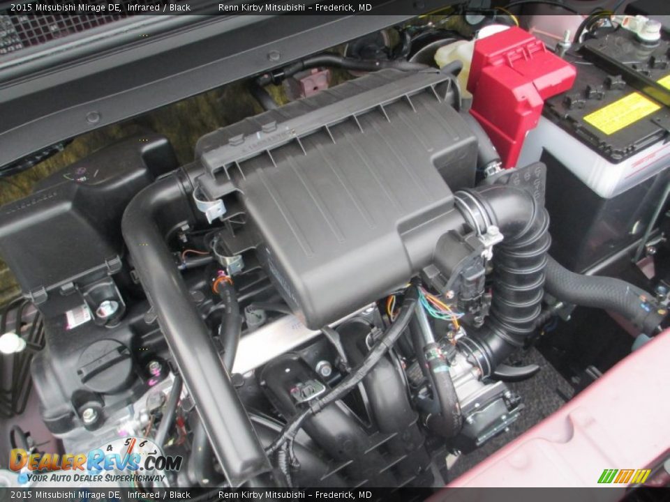 2015 Mitsubishi Mirage DE Infrared / Black Photo #28