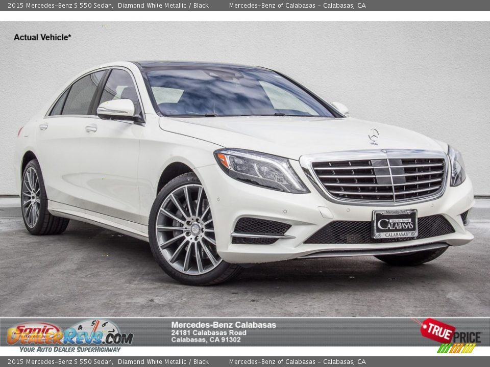 2015 Mercedes-Benz S 550 Sedan Diamond White Metallic / Black Photo #1