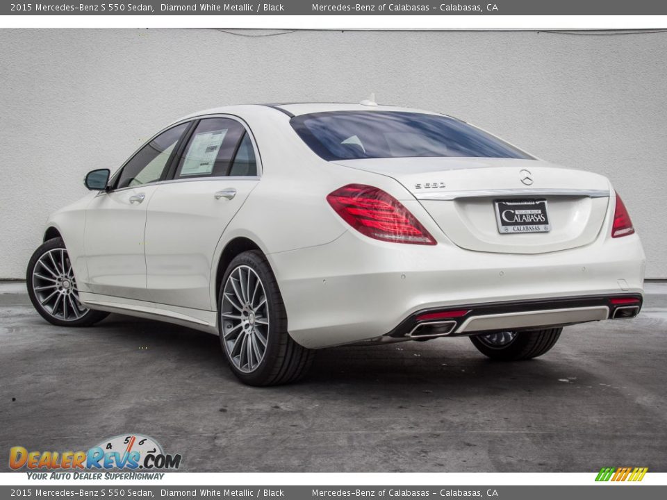2015 Mercedes-Benz S 550 Sedan Diamond White Metallic / Black Photo #2