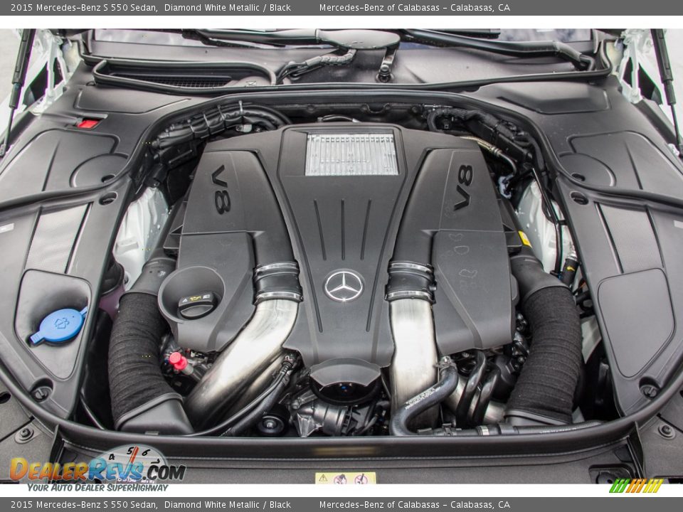 2015 Mercedes-Benz S 550 Sedan Diamond White Metallic / Black Photo #9