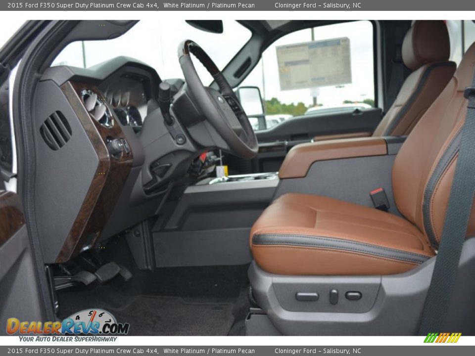 Platinum Pecan Interior - 2015 Ford F350 Super Duty Platinum Crew Cab 4x4 Photo #6