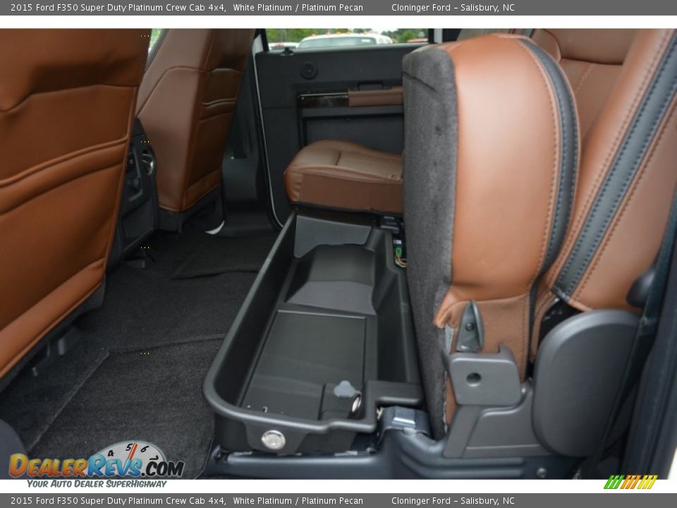 Rear Seat of 2015 Ford F350 Super Duty Platinum Crew Cab 4x4 Photo #9
