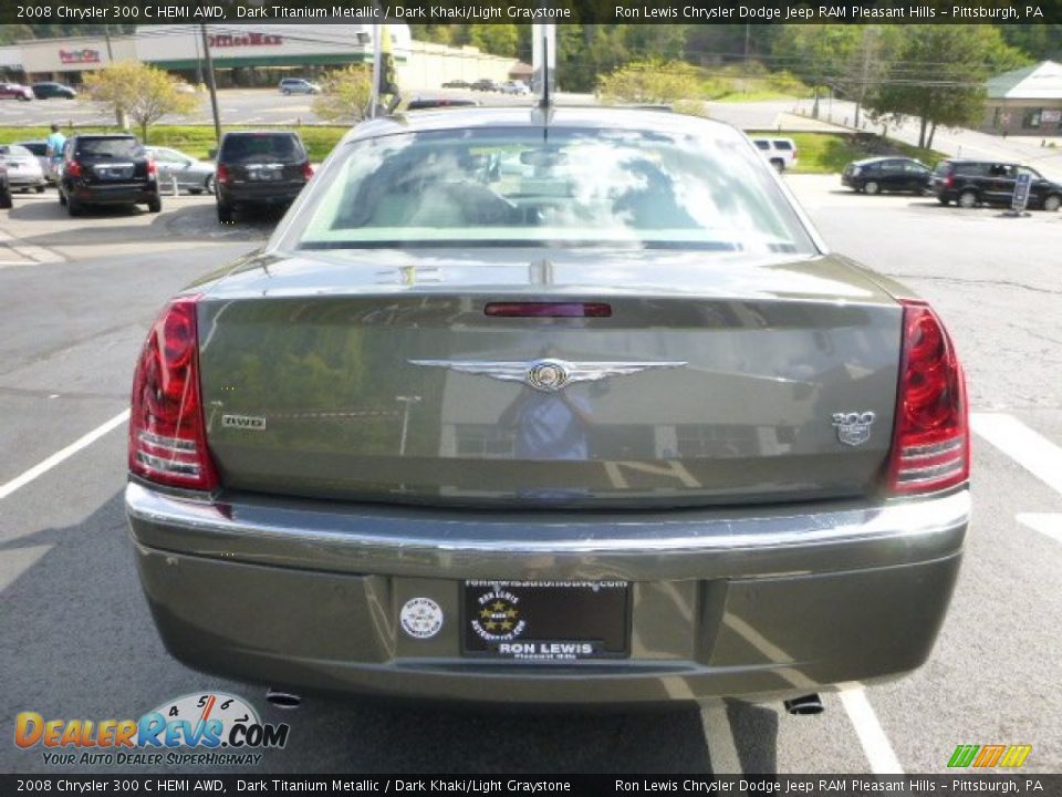 2008 Chrysler 300 C HEMI AWD Dark Titanium Metallic / Dark Khaki/Light Graystone Photo #4