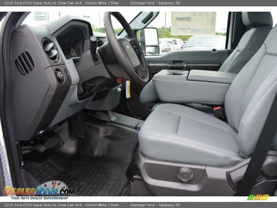 Steel Interior - 2015 Ford F250 Super Duty XL Crew Cab 4x4 Photo #6