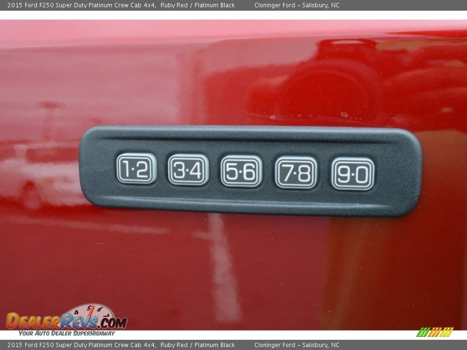 2015 Ford F250 Super Duty Platinum Crew Cab 4x4 Ruby Red / Platinum Black Photo #15