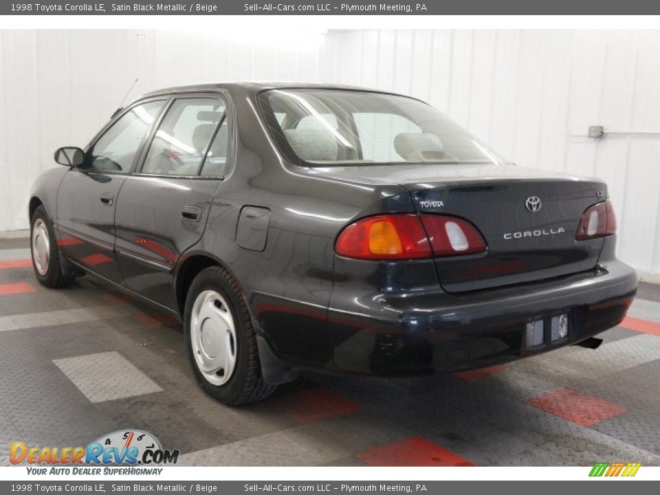 1998 Toyota Corolla LE Satin Black Metallic / Beige Photo #10