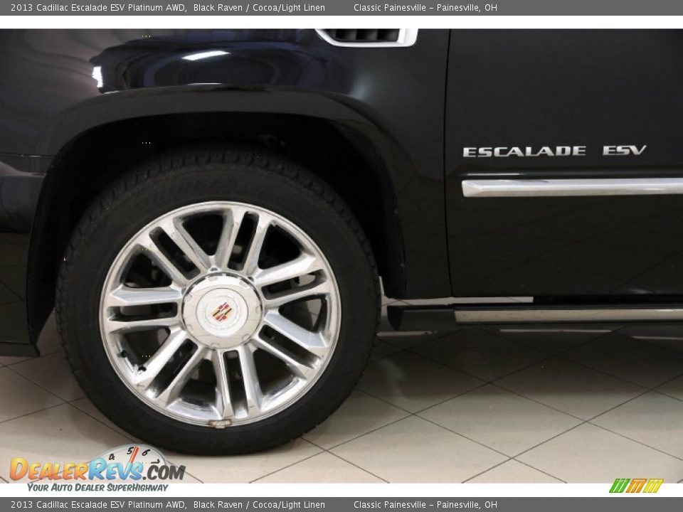 2013 Cadillac Escalade ESV Platinum AWD Black Raven / Cocoa/Light Linen Photo #13