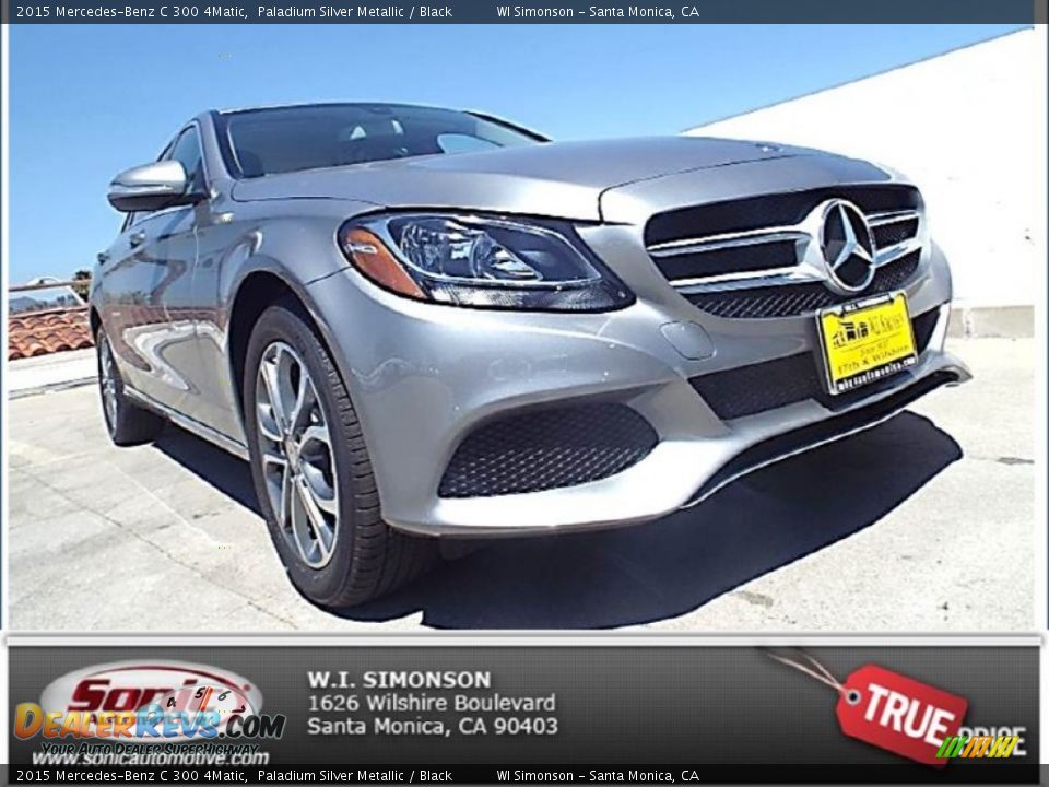 2015 Mercedes-Benz C 300 4Matic Paladium Silver Metallic / Black Photo #1