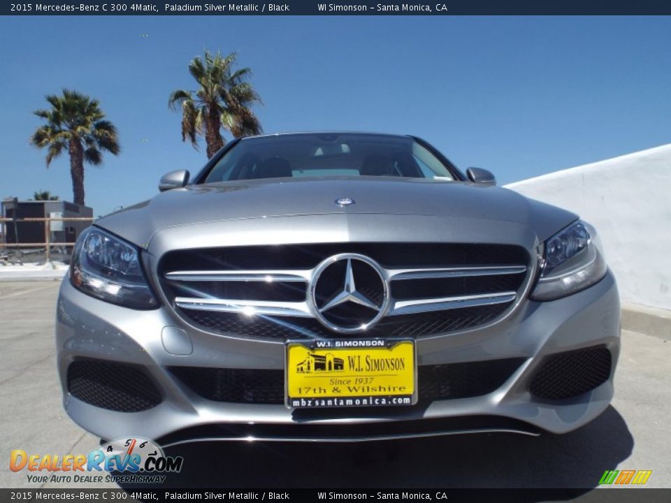2015 Mercedes-Benz C 300 4Matic Paladium Silver Metallic / Black Photo #2