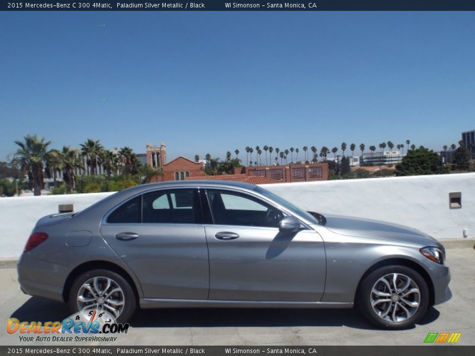 2015 Mercedes-Benz C 300 4Matic Paladium Silver Metallic / Black Photo #3