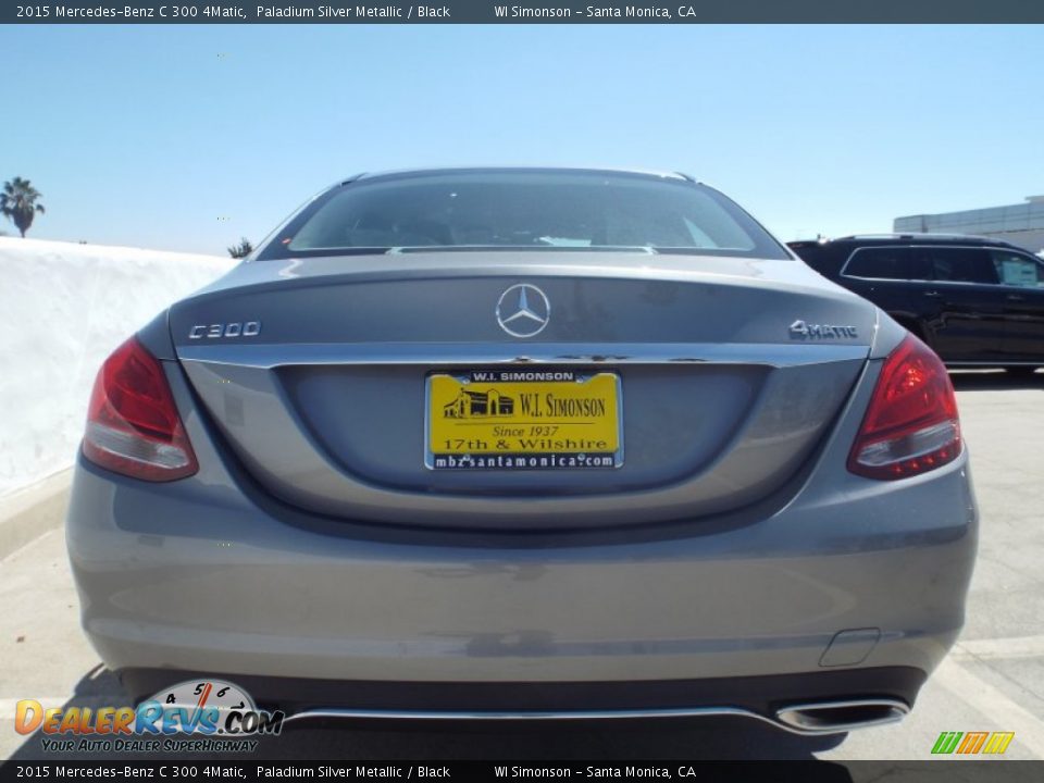 2015 Mercedes-Benz C 300 4Matic Paladium Silver Metallic / Black Photo #5