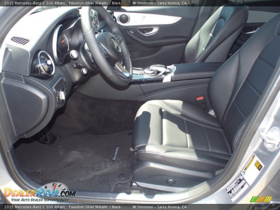 2015 Mercedes-Benz C 300 4Matic Paladium Silver Metallic / Black Photo #7