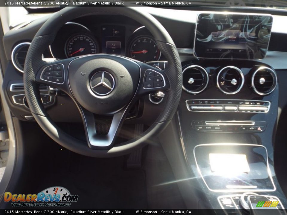 2015 Mercedes-Benz C 300 4Matic Paladium Silver Metallic / Black Photo #9