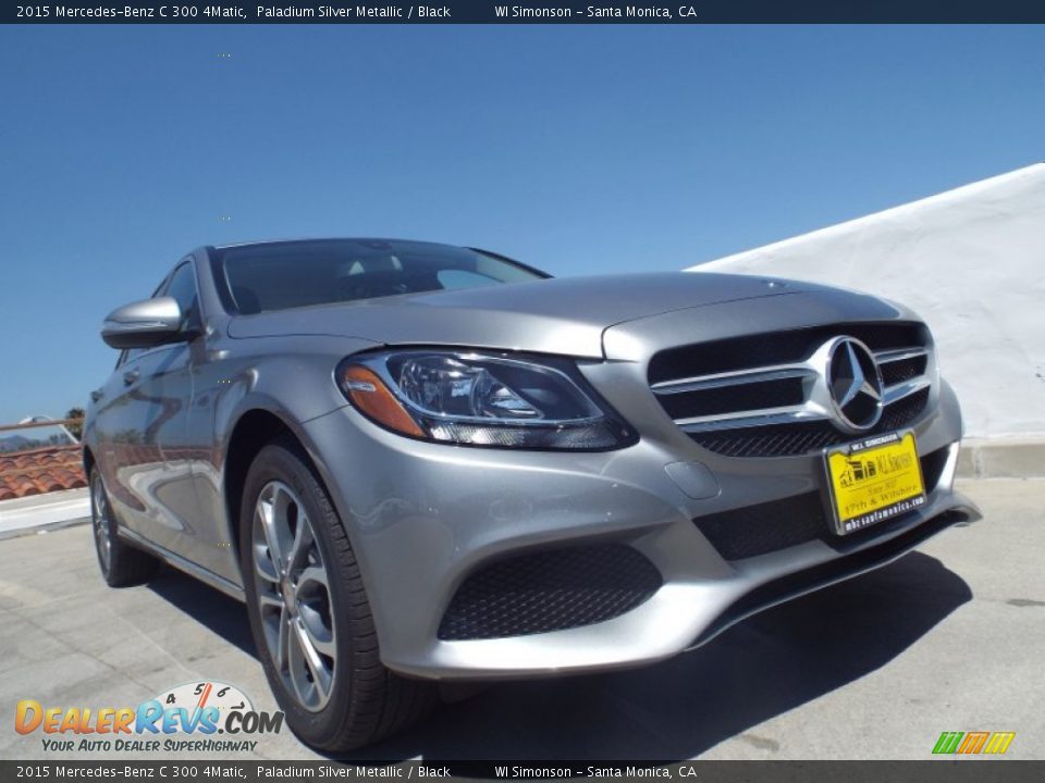 2015 Mercedes-Benz C 300 4Matic Paladium Silver Metallic / Black Photo #11