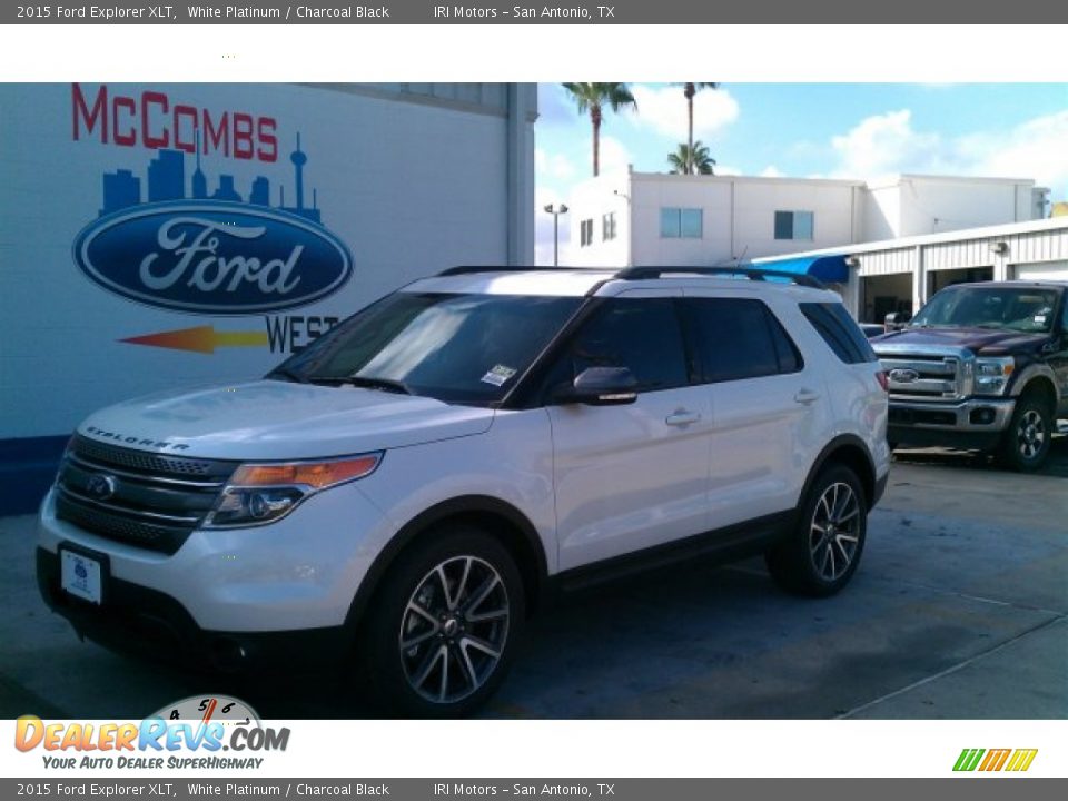 2015 Ford Explorer XLT White Platinum / Charcoal Black Photo #1