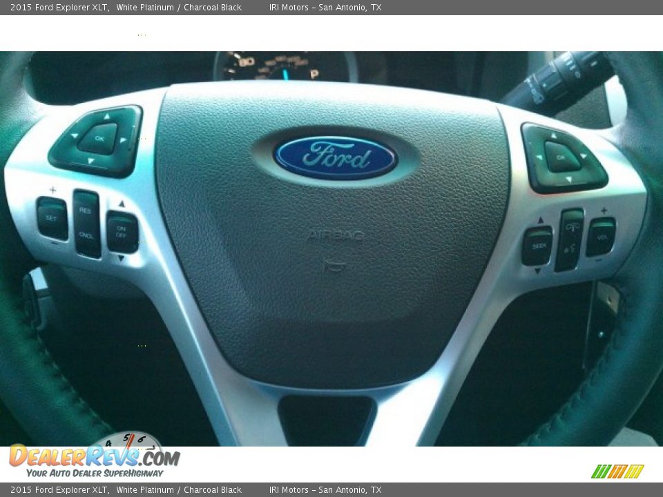 2015 Ford Explorer XLT White Platinum / Charcoal Black Photo #15