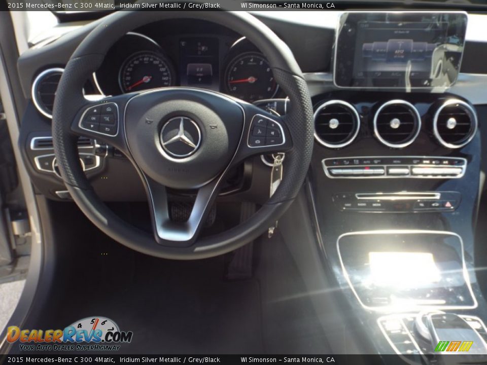 2015 Mercedes-Benz C 300 4Matic Iridium Silver Metallic / Grey/Black Photo #9
