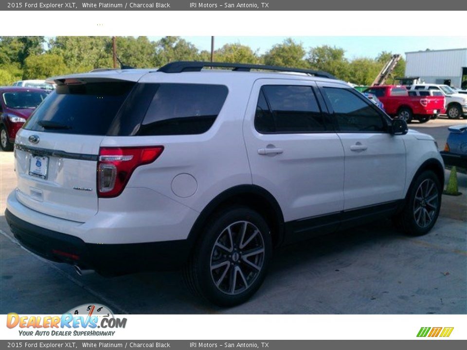2015 Ford Explorer XLT White Platinum / Charcoal Black Photo #23