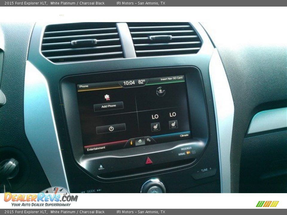 2015 Ford Explorer XLT White Platinum / Charcoal Black Photo #36