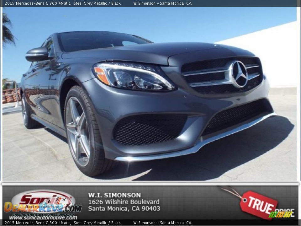 2015 Mercedes-Benz C 300 4Matic Steel Grey Metallic / Black Photo #1
