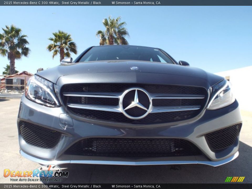 2015 Mercedes-Benz C 300 4Matic Steel Grey Metallic / Black Photo #2