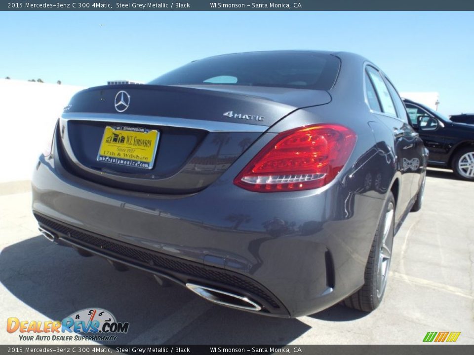 2015 Mercedes-Benz C 300 4Matic Steel Grey Metallic / Black Photo #4