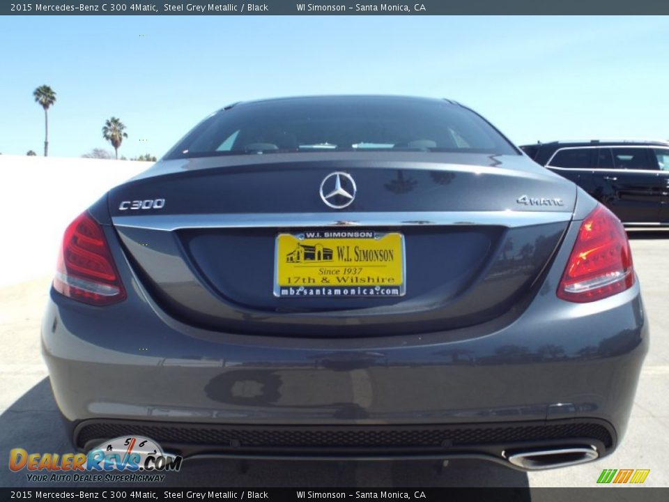 2015 Mercedes-Benz C 300 4Matic Steel Grey Metallic / Black Photo #5