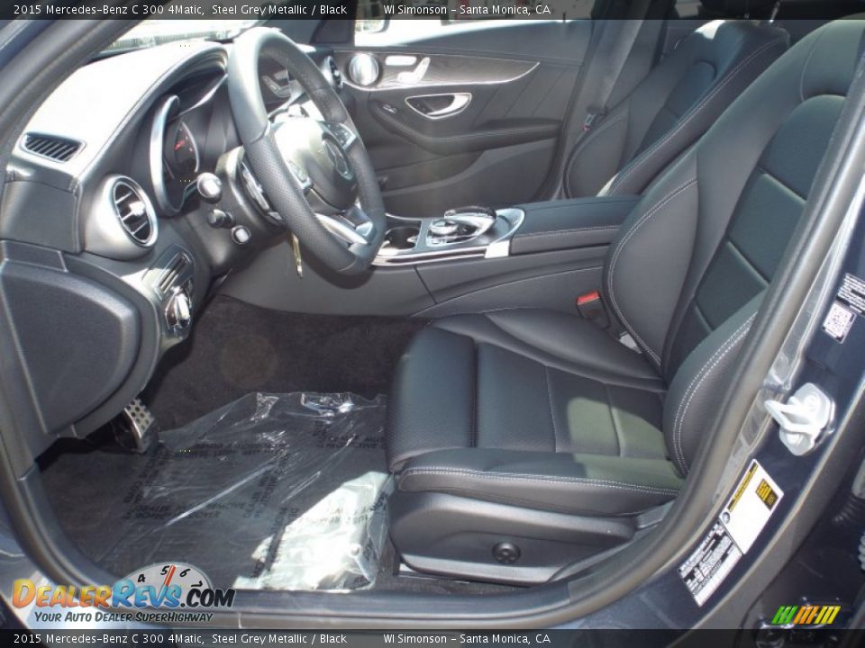 2015 Mercedes-Benz C 300 4Matic Steel Grey Metallic / Black Photo #7