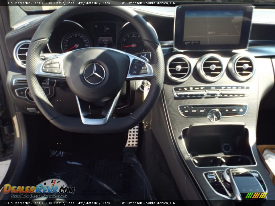 2015 Mercedes-Benz C 300 4Matic Steel Grey Metallic / Black Photo #9
