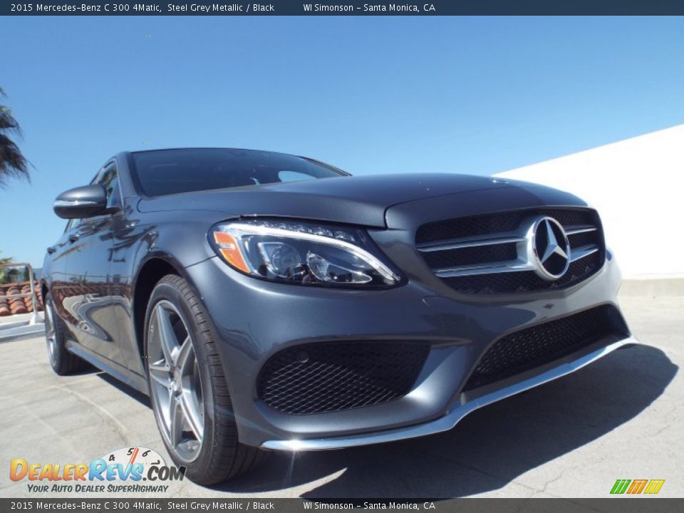 2015 Mercedes-Benz C 300 4Matic Steel Grey Metallic / Black Photo #10