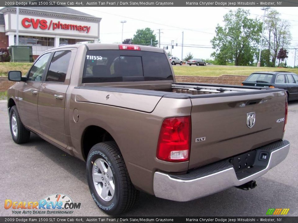 2009 Dodge Ram 1500 SLT Crew Cab 4x4 Austin Tan Pearl / Dark Slate/Medium Graystone Photo #9