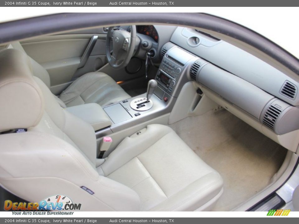 2004 Infiniti G 35 Coupe Ivory White Pearl / Beige Photo #23