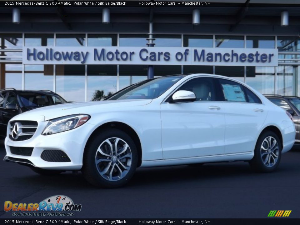 2015 Mercedes-Benz C 300 4Matic Polar White / Silk Beige/Black Photo #1