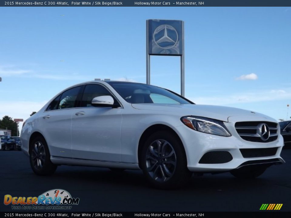 2015 Mercedes-Benz C 300 4Matic Polar White / Silk Beige/Black Photo #3