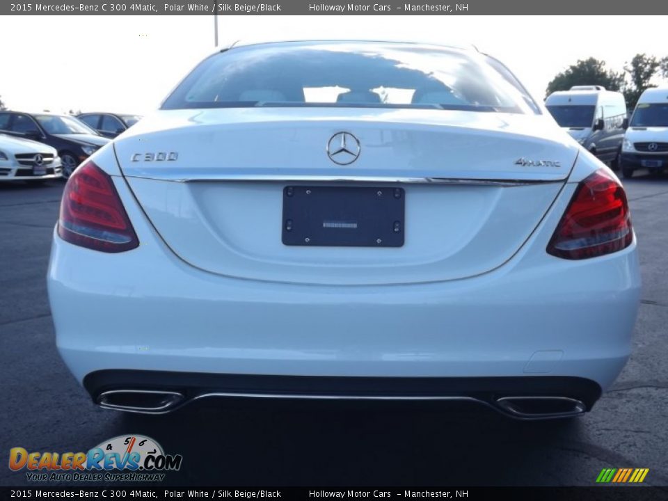 2015 Mercedes-Benz C 300 4Matic Polar White / Silk Beige/Black Photo #4