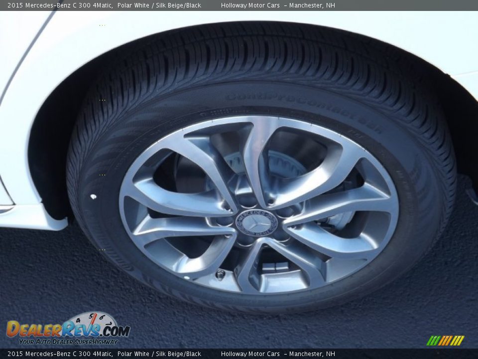 2015 Mercedes-Benz C 300 4Matic Polar White / Silk Beige/Black Photo #5