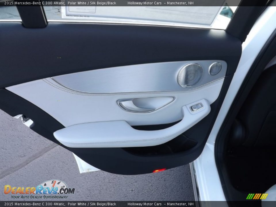 2015 Mercedes-Benz C 300 4Matic Polar White / Silk Beige/Black Photo #8
