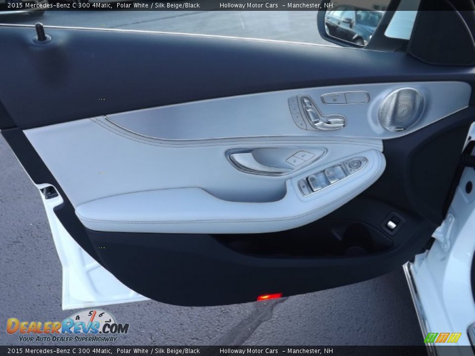 2015 Mercedes-Benz C 300 4Matic Polar White / Silk Beige/Black Photo #9