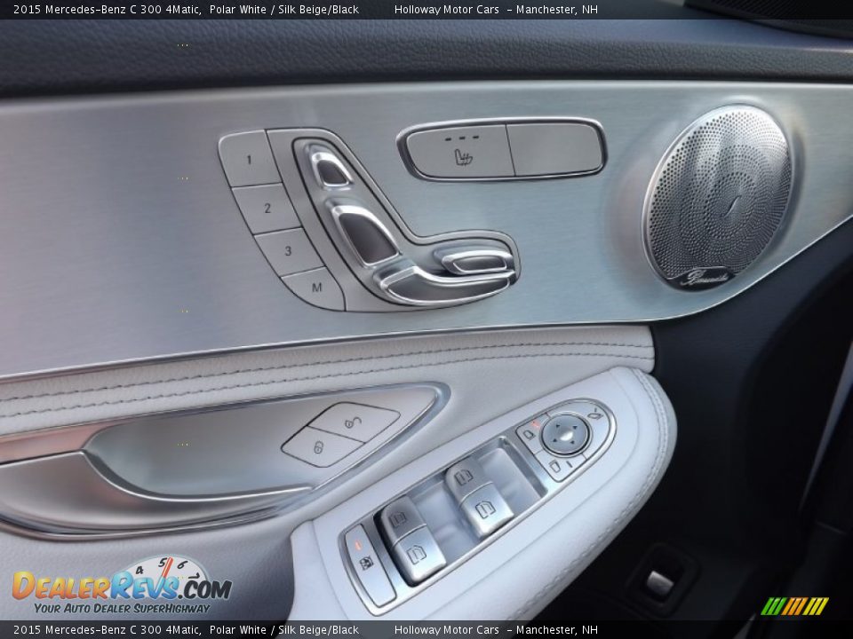 2015 Mercedes-Benz C 300 4Matic Polar White / Silk Beige/Black Photo #14