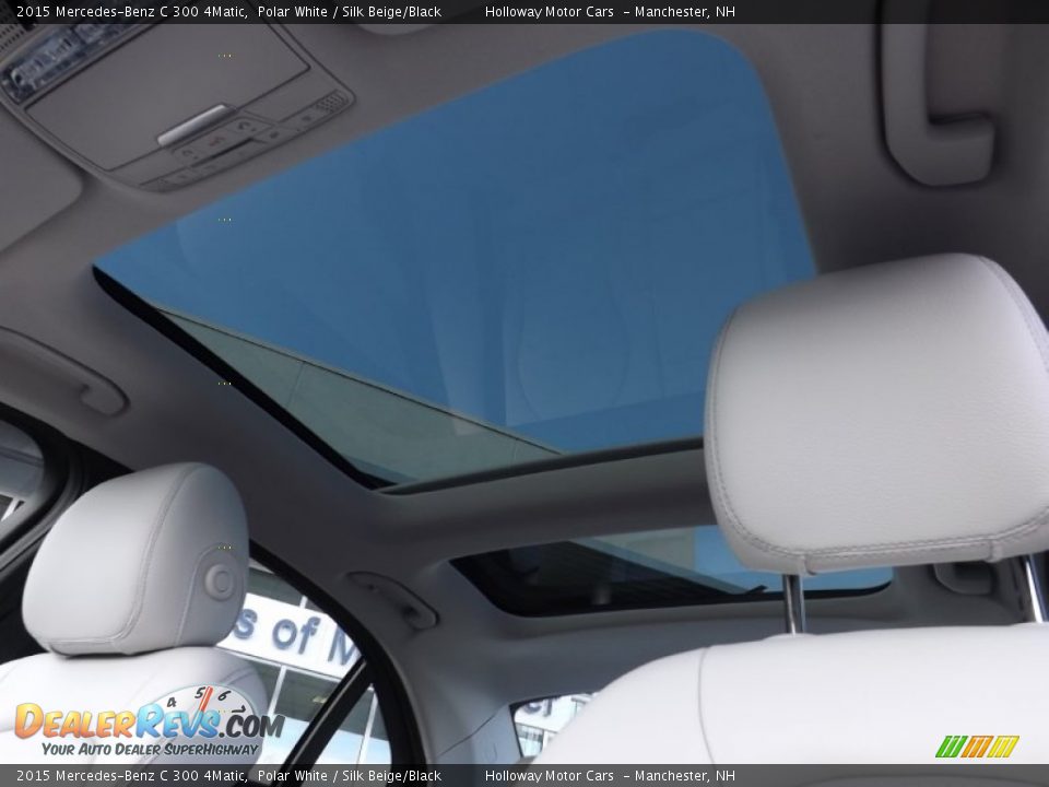 2015 Mercedes-Benz C 300 4Matic Polar White / Silk Beige/Black Photo #15