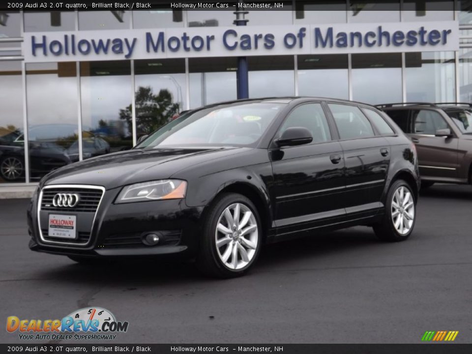 2009 Audi A3 2.0T quattro Brilliant Black / Black Photo #1