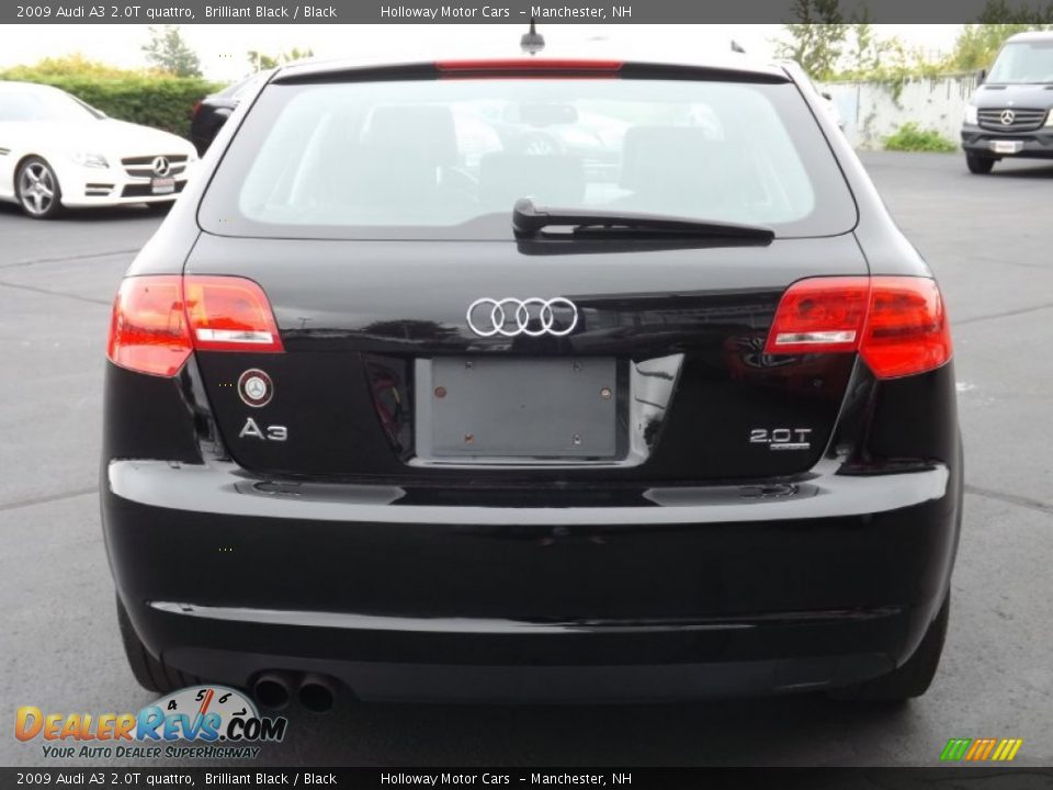 2009 Audi A3 2.0T quattro Brilliant Black / Black Photo #4