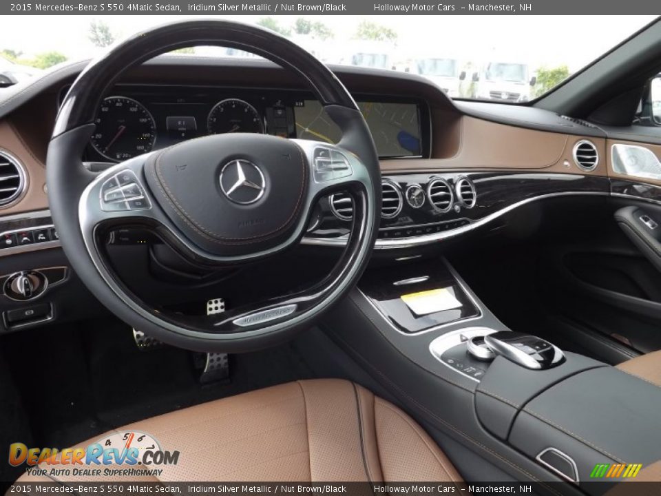 2015 Mercedes-Benz S 550 4Matic Sedan Iridium Silver Metallic / Nut Brown/Black Photo #8