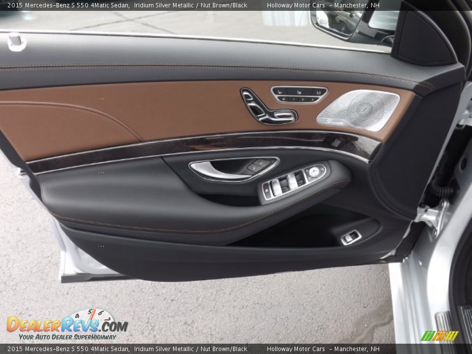 2015 Mercedes-Benz S 550 4Matic Sedan Iridium Silver Metallic / Nut Brown/Black Photo #11