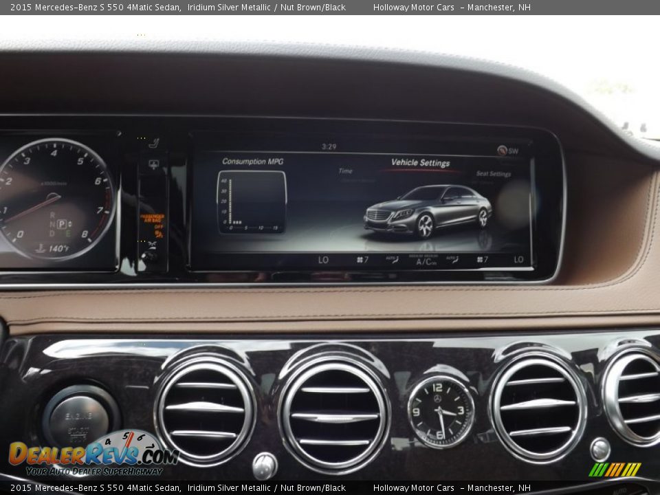 2015 Mercedes-Benz S 550 4Matic Sedan Iridium Silver Metallic / Nut Brown/Black Photo #14