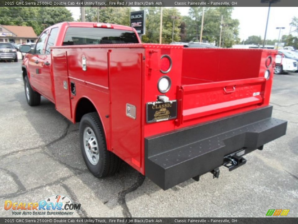 2015 GMC Sierra 2500HD Double Cab 4x4 Utility Truck Fire Red / Jet Black/Dark Ash Photo #7