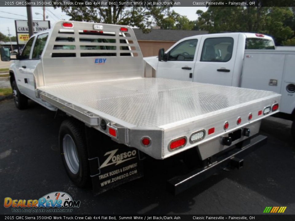 Summit White 2015 GMC Sierra 3500HD Work Truck Crew Cab 4x4 Flat Bed Photo #7