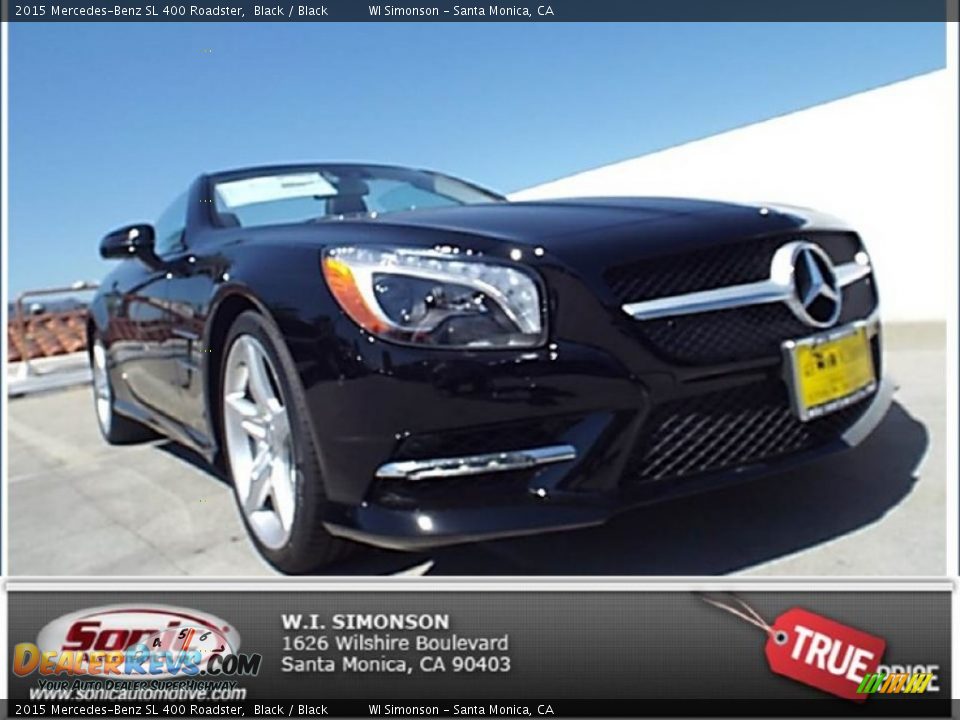 2015 Mercedes-Benz SL 400 Roadster Black / Black Photo #1